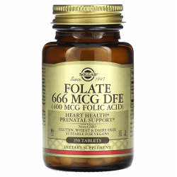 Folate, Solgar, 400 мкг, 250 таблеток