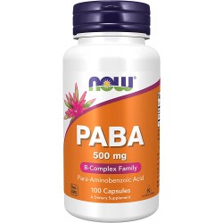 PABA, Now Foods, 500 мг, 100 капсул