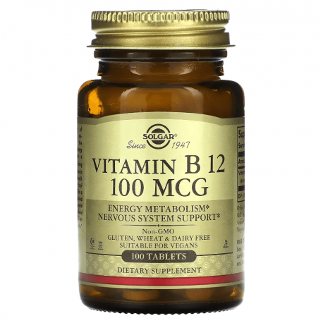 Vitamin B 12, Solgar, 100 мкг, 100 таблеток