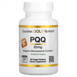 PQQ, California Gold Nutrition, 20 мг, 90 капсул