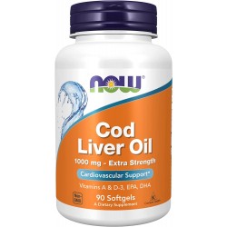 Cod Liver Oil, Now Foods, 1000 мг, 90 капсул