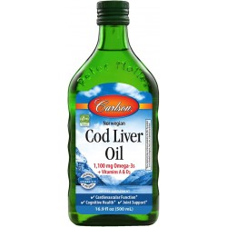 Cod Liver Oil, Carlson, 1100 мг, 500 мл