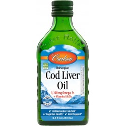 Cod Liver Oil, Carlson, 1100 мг, 250 мл