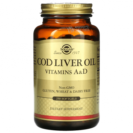 Cod Liver Oil, Solgar, 250 капсул