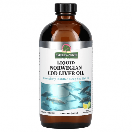 Nature's Answer, Liquid Norwegian Cod Liver Oil, 480 мл