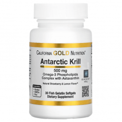 Antartic Krill, California Gold Nutrition, 500 мг, 30 капсул