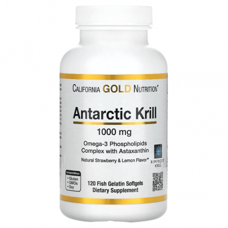 Antartic Krill, California Gold Nutrition, 1000 мг, 120 капсул