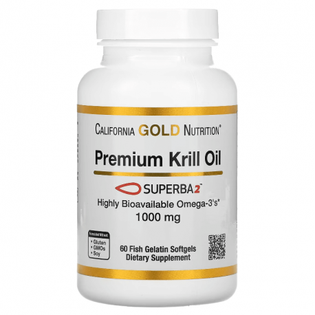 Premium Krill Oil, California Gold Nutrition, 1000 мг, 60 капсул