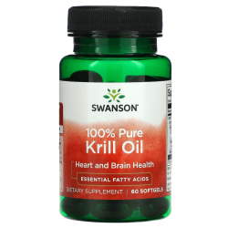 100% Pure Krill Oil, Swanson, 60 капсул
