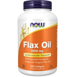 Flax Oil, Now Foods, 1000 мг, 250 капсул