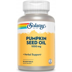 Pumpkin Seed Oil, Solaray, 1000 мг, 90 капсул