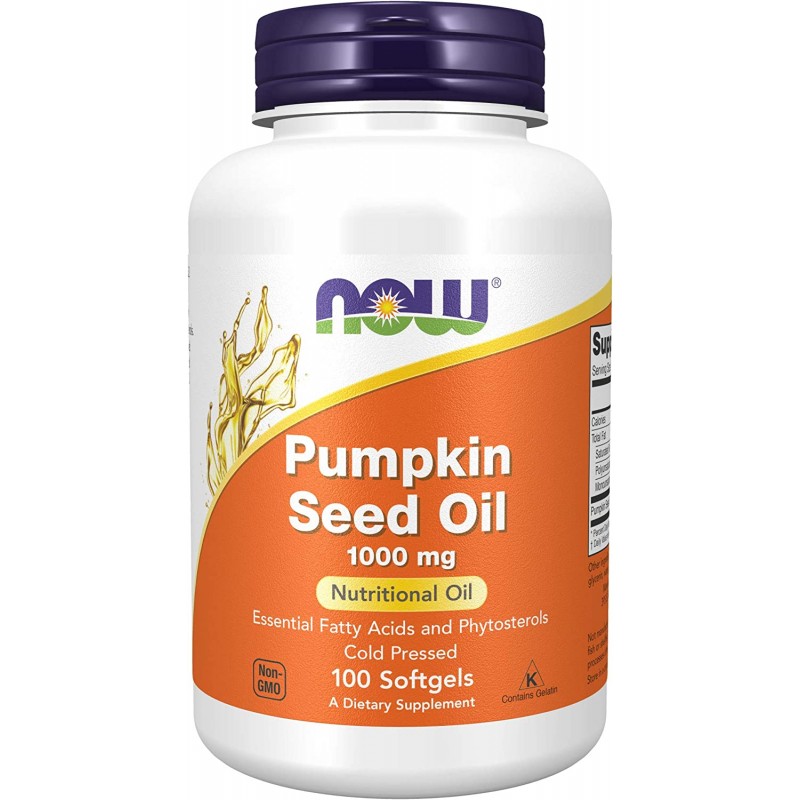 Pumpkin Seed Oil, Now Foods, 1000 мг, 100 капсул