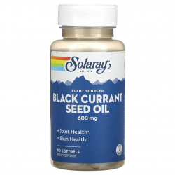 Black Currant Seed Oil, Solaray, 600 мг, 90 капсул