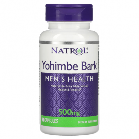Yohimbe Bark, Natrol, 500 мг, 90 капсул