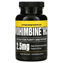 Yohibmine HCL, Primaforce, 2.5 мг, 90 капсул