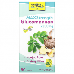 Glucomannan, Natural Balance, 666 мг, 90 капсул