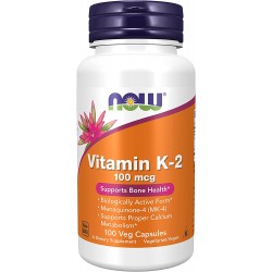 Vitamin K-2, Now Foods, 100 мкг, 100 капсул