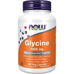 Glycine, Now Foods, 1000 мг, 100 капсул