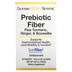 Prebiotic Fiber, California Gold Nutrition, 30 пакетиков, 189 г