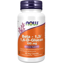 Beta-1,3/1,6-D-Glucan, Now Foods, 100 мг, 90 капсул