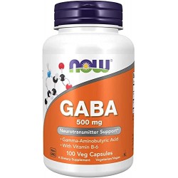 GABA, Now Foods, 500 мг, 100 капсул