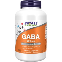 GABA, Now Foods, 500 мг, 200 капсул