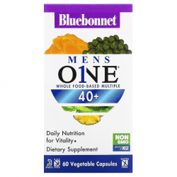 Bluebonnet Nutrition, Mens One, Whole Food- Based Multiple, 40+, 60 капсул