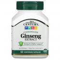 Ginseng Extract, 21st Century, 60 вег. капсул