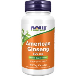 American Ginseng, Now Foods, 500 мг, 100 вег. капсул