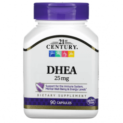DHEA, 21st Century, 25 мг, 90 капсул
