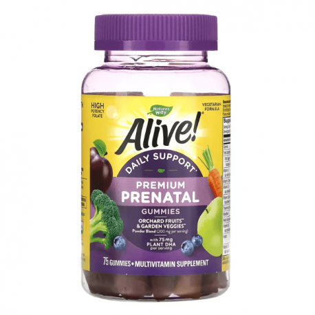 Nature's Way, Alive! Daily Support Premium Prenatal, 75 таблеток
