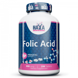 Folic Acid, Haya Labs, 800 мкг, 250 таблеток