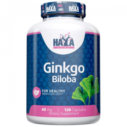 Ginkgo Biloba, Haya Labs, 60 мг, 120 капсул