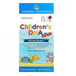 Nordic Naturals, Children's DHA Xtra, 636 мг, 90 мини-таблеток