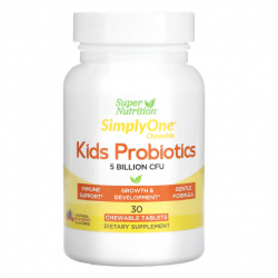 Super Nutrition, Kids Probiotics, 5 Billion CFU, 30 жев. таблеток