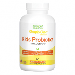 Super Nutrition, Kids Probiotics, 5 Billion CFU, 90 жев. таблеток