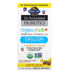Garden of Life, Dr Formulated Probiotics, Organic Kids+, органические пробиотики для детей