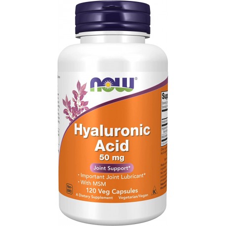 Hyaluronic Acid, Now Foods, 50 мг, 120 вег. капсул