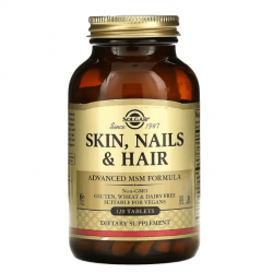 Skin, Nails & Hair, Solgar, 120 таблеток