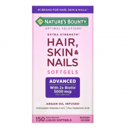 Nature's Bounty, Optimal Solutions, Hair, Skin & Nails, 150 капсул