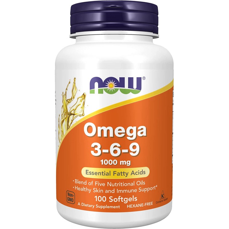 Omega 3-6-9, Now Foods, 1000 мг, 100 капсул