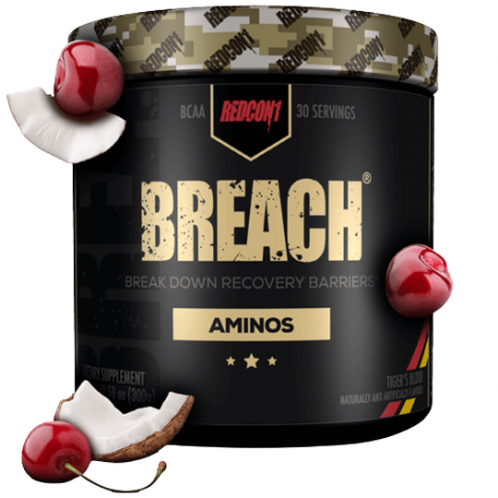 BCAA,Breach Aminos, Redcon1, 300 грамм, кокос-вишня