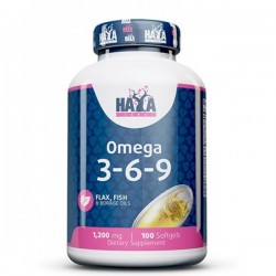 Omega 3-6-9, Haya Labs, 1200 мг, 100 капсул