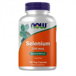 Selenium, Now Foods, 200 мкг, 180 вег. капсул