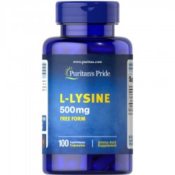 L-lysine, Puritan's Pride, 500 мг, 100 капсул