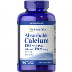 Absorbable Calcium, Puritan's Pride, 1200 мг, 100 капсул