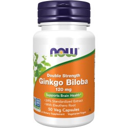 Ginkgo Biloba, Now Foods, 120 мг, 50 капсул