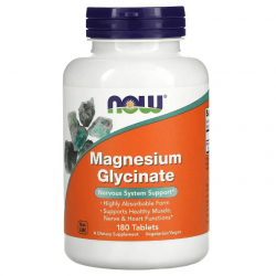Magnesium Glycinate, Now, 200 мг, 180 таблеток