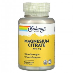 Magnesium Citrate, Solaray, 400 мг, 90 капсул