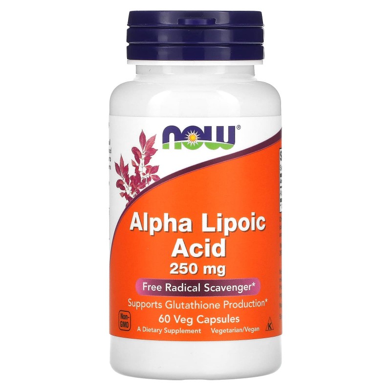 Alpha Lipoic Acid, Now Foods, 250 мг, 60 капсул